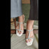 Womens White Shimmery Heels